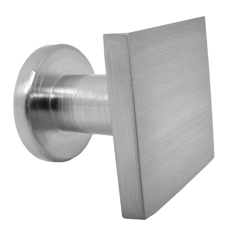 Square Knob Stone Mill Hardware Finish: Satin Nickel