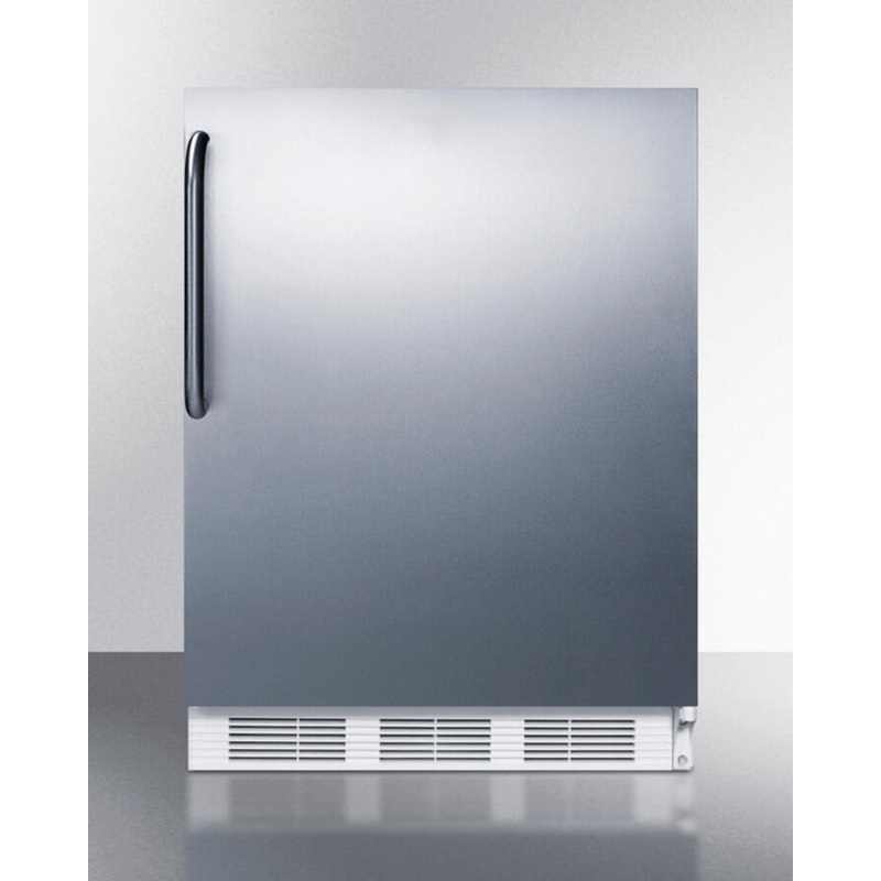Summit FF7CSSADA Ada Compliant Built-In Undercounter All-Refrigerator For General Purpose Or Commercial Use, Auto Defrost W/Ss Wrapped Exterior And Towel Bar Handle