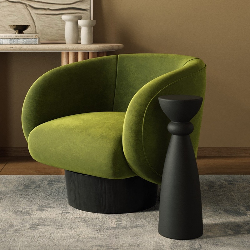 Modern Concrete Art Pedestal – Matte Black
