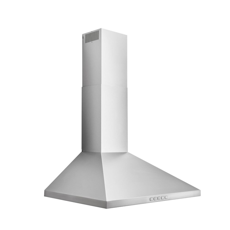 Broan 30-Inch Convertible Wall-Mount Pyramidal Chimney Range Hood, 630 MAX CFM, Stainless Steel