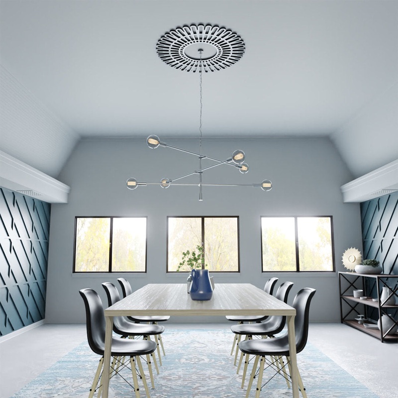 Cornelius Ceiling Medallion Ekena Millwork Color: Antiqued Pewter Size: 38″ H x 38″ W x 1″ D