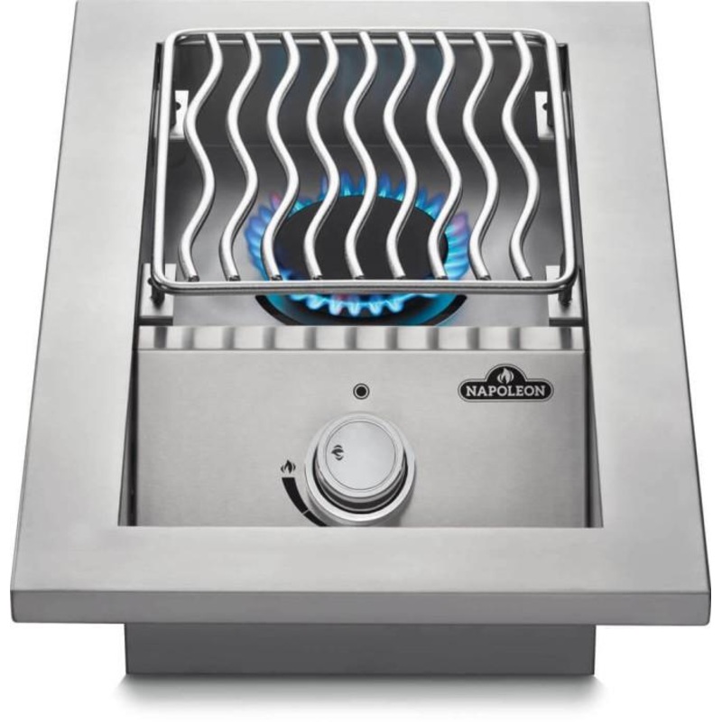 Napoleon Bbq BI10RTPSS Built-in 500 Series Single Range Top Burner with Stainless Steel Cover , Propane, Stainless Steel