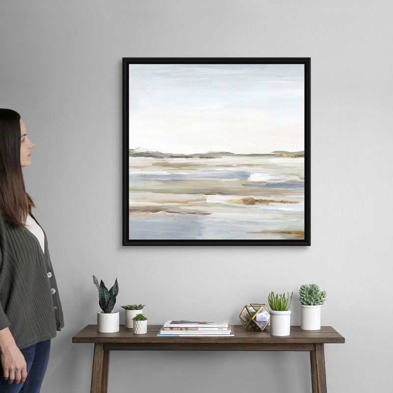 Vastness II by Eva Watts – Painting Print Wade Logan Size: 32″ H x 32″ W x 1.75″ D Format: Black Framed Canvas