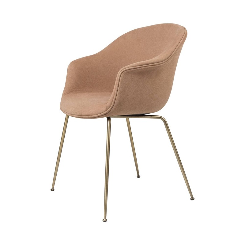 Bat Dining Chair Fully Upholstered With Conic Base