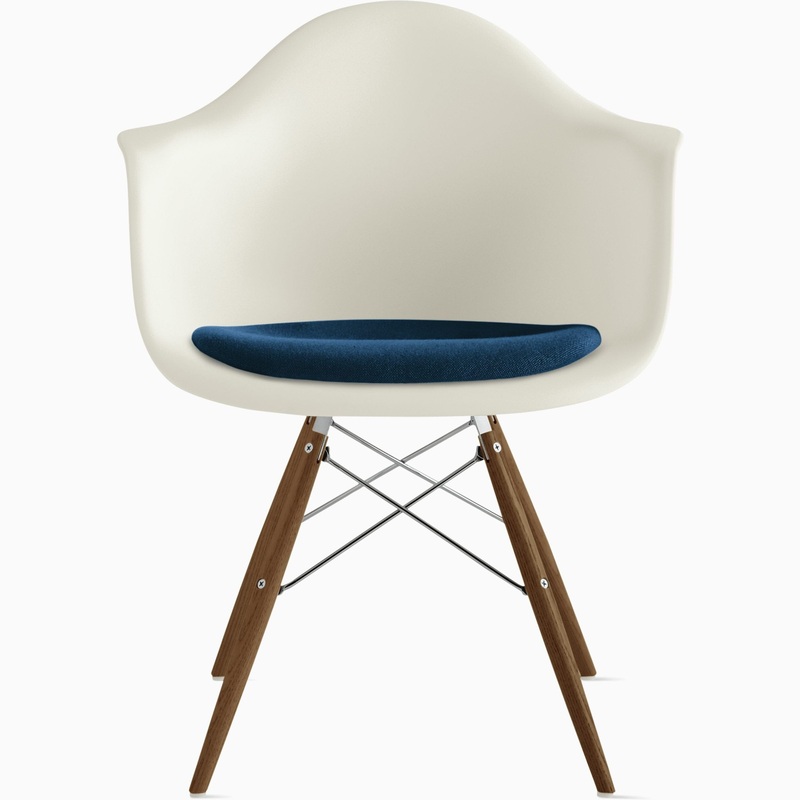 Eames Dowel Base Armchair With Seat Pad
