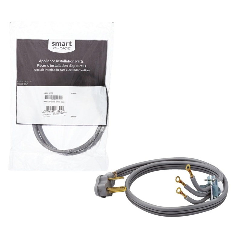 Frigidaire 5304512979 4′ 30 Amp 3 Wire Dryer Cord