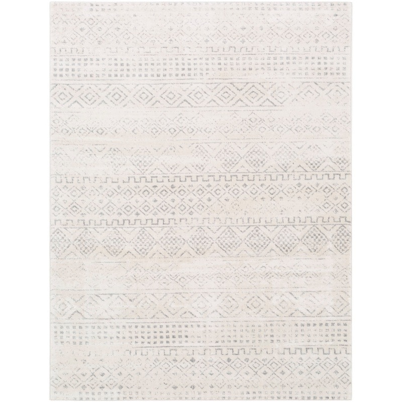 Herrod Machine Woven Gray/Ivory Area Rug Zipcode Design Rug Size: Rectangle 6’7″ x 9′