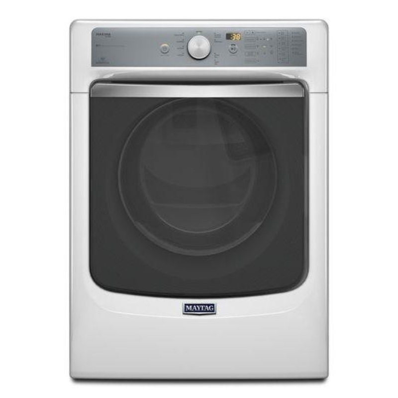 MGD7100DW Maytag Maxima Steam Gas Dryer with Large Capacity and Stainless Steel Dryer Drum – 7.3 cu. ft. – White