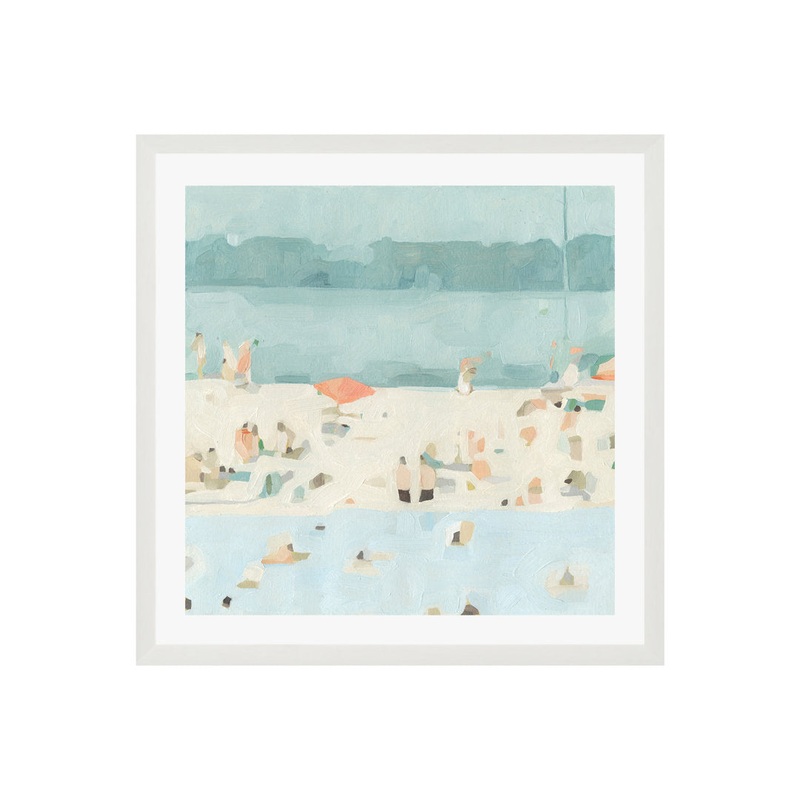 Sea Glass Sandbar II by Emma Scarvey – Picture Frame Painting Joss & Main Frame Color: White Size: 12″H x 12″W