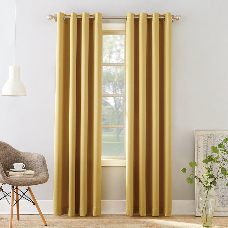 Wayfair Basics Room Darkening Grommet Curtain Panel Wayfair Basics Curtain Color: Flax Size per Panel: 54″ W x 63″ L