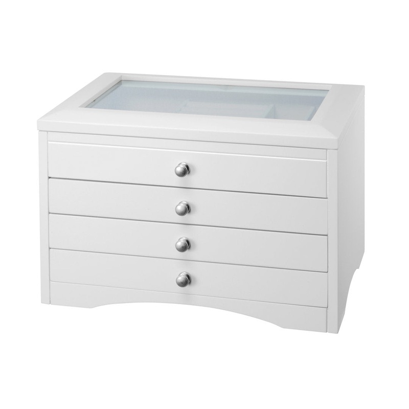 Elegant Jewelry Box Charlton Home Finish: White