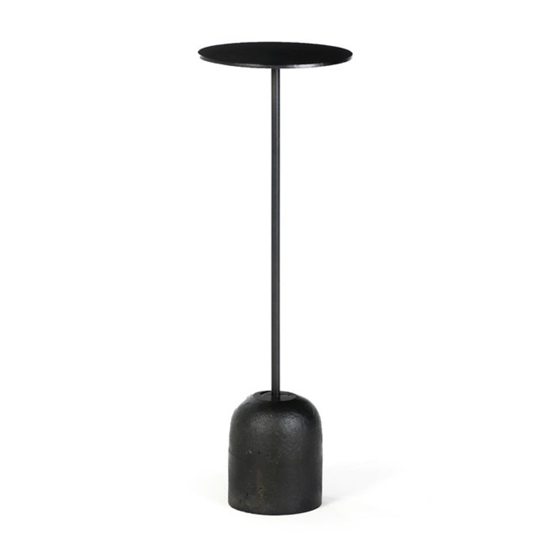 Sculptural Sandblasted Steel Mini Bar Table