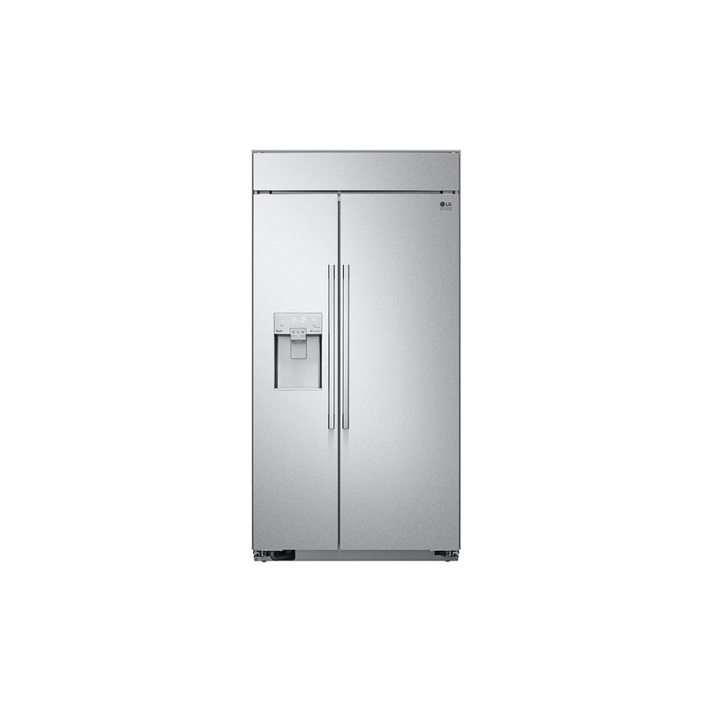 SRSXB2622S LG STUDIO 26 cu. ft. Smart Side-by-Side Built-In Refrigerator with Ice & Water Dispenser