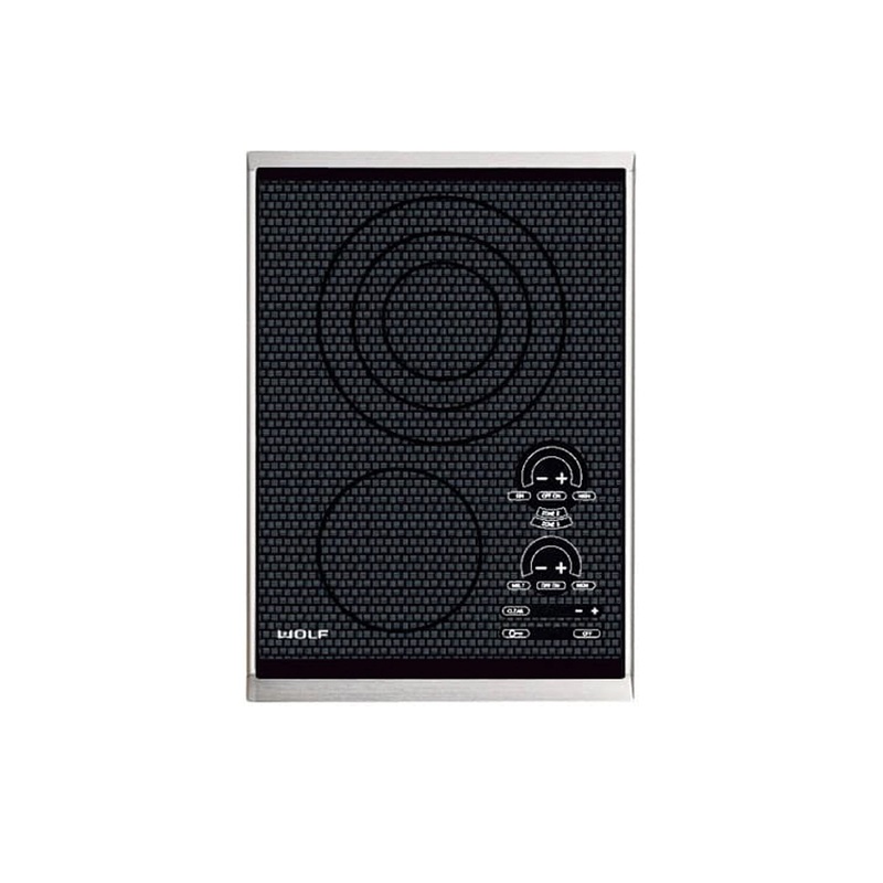 Wolf CT15E/S 15″ Black Smoothtop Electric Cooktop