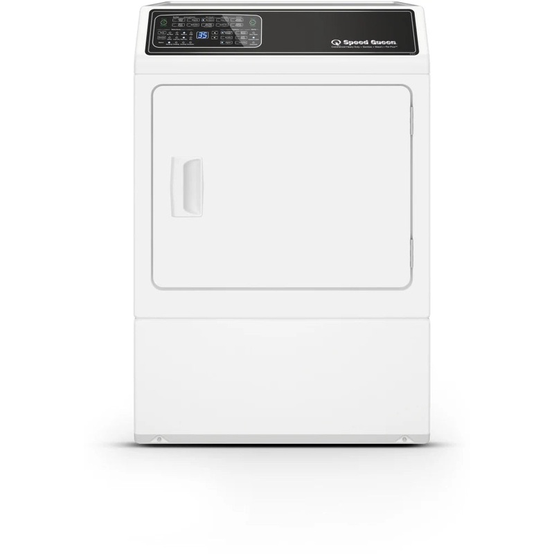 Speed Queen DF7004WG Df7 Sanitizing White Gas Dryer With Front Control Pet Plus Steam Over-Dry Protection Technology Energy Star Certified 5-Year Warranty