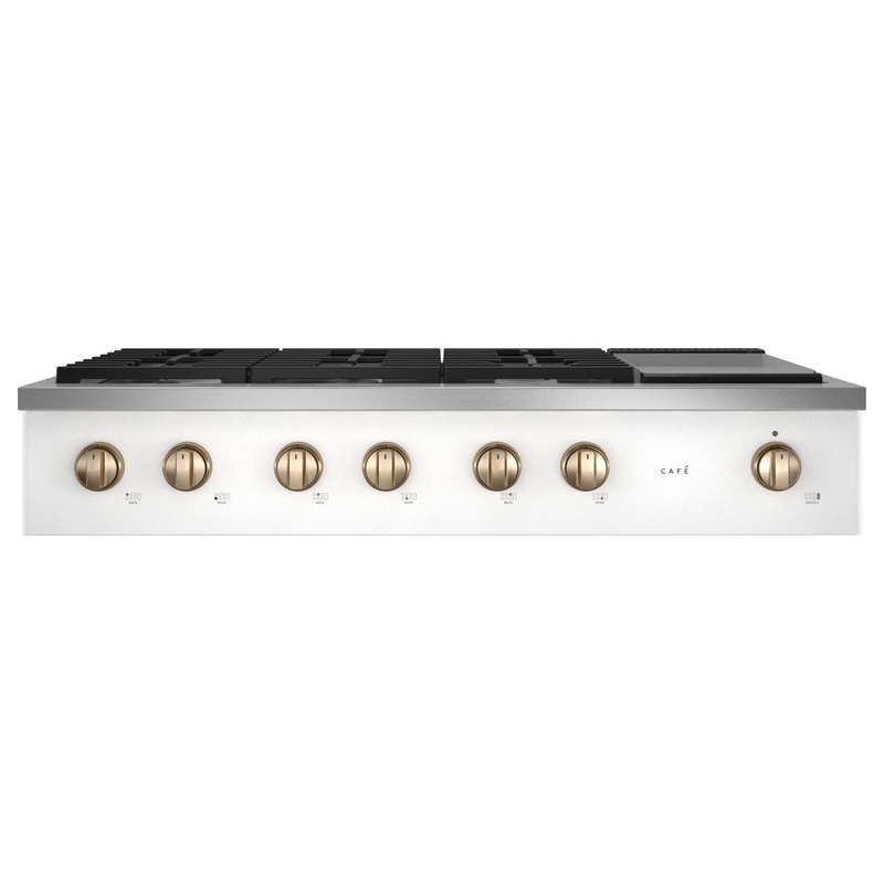 Cafe CGU486P4TW2 CAF(EBACK) 48″ Commercial-Style Gas Rangetop with 6 Burners and Integrated Griddle (Natural Gas)