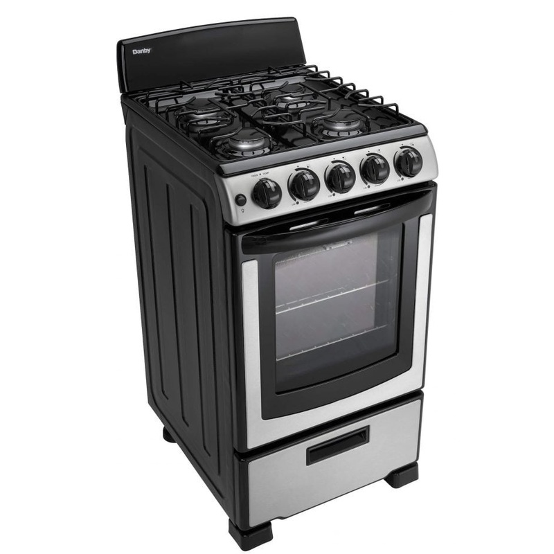 Danby DR202BSSGLP Danby Designer 20 Free Standing Gas Range Stainless Steel