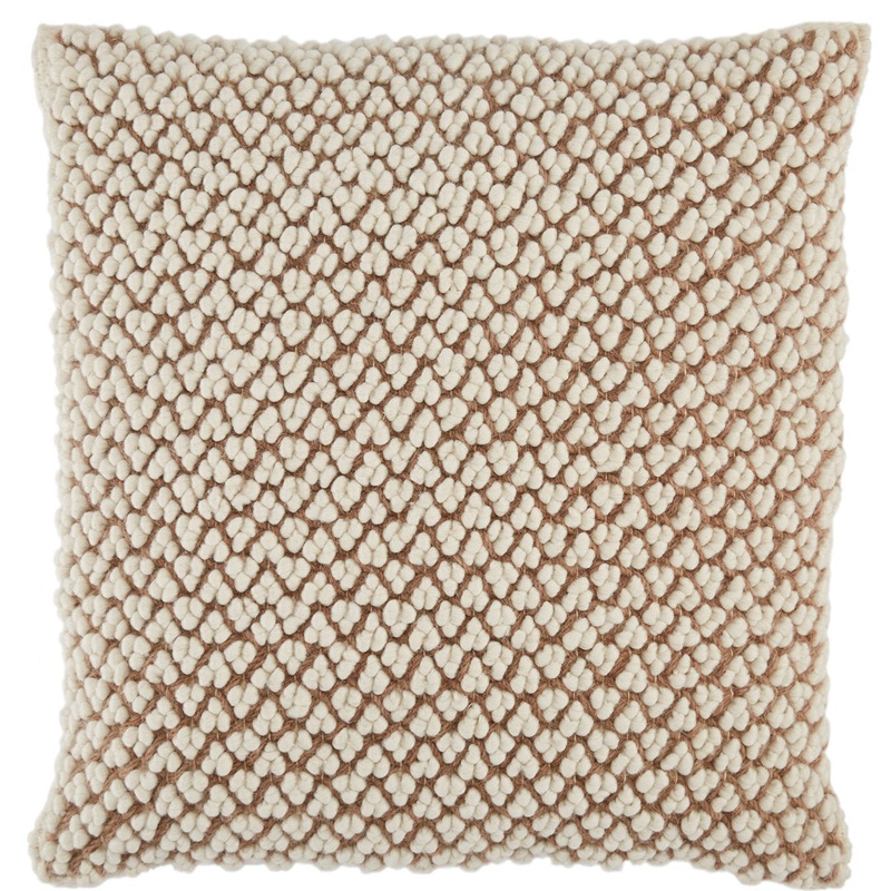 Toulon Wool Blend Throw Square Pillow Joss & Main Color: Tan