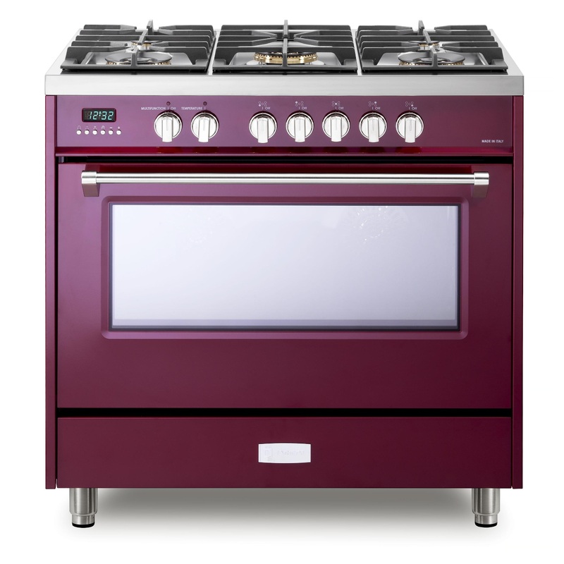 VUFSGE365BU Verona Ultima 36″ Dual Fuel Range – Burgundy