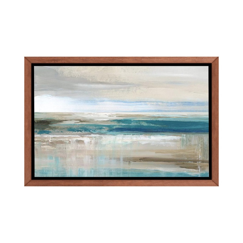 Abstract Sea ‘ – Floater Frame Print on Canvas East Urban Home Size: 18″ H x 26″ W x 1.5″ D Format: Classic Wood Framed Canvas