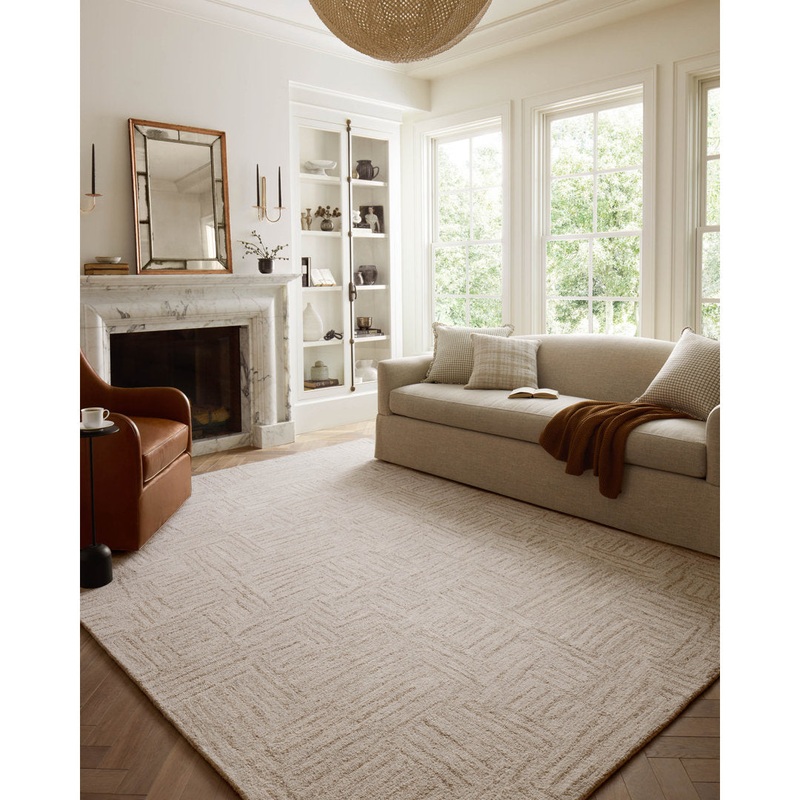 Chris Loves Julia x Loloi Polly Smoke / Sand Area Rug Chris Loves Julia x Loloi Rug Size: Rectangle 9’3″ x 13′