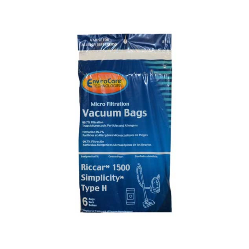 Simplicity Type H Vacuum bags 6 pack