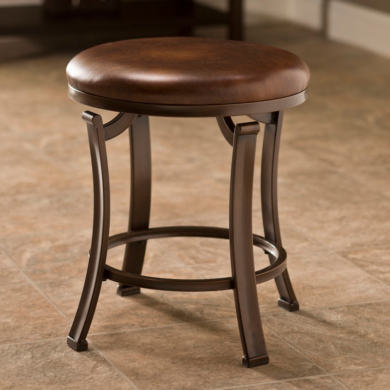 Staten Metal Vanity Stool Charlton Home