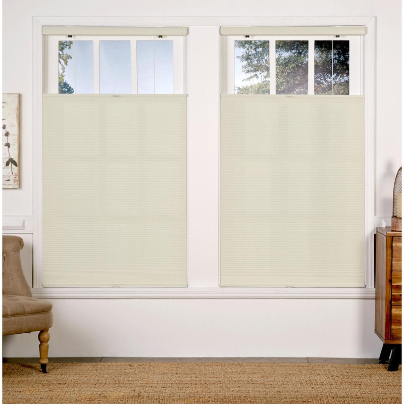 1 inch Cordless Semi-Sheer Light Filtering Top Down Bottom Up Cellular Shade Symple Stuff Blind Size: 64.5″W x 64″L Finish: Alabaster