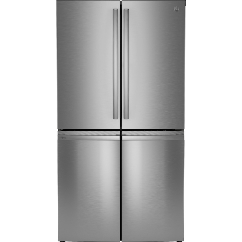 PHD23BYWFS GE Profile ENERGY STAR 22.9 Cu. Ft. Counter-Depth Quad-Door Refrigerator with Dual-Dispense AutoFill Pitcher and Door in Door