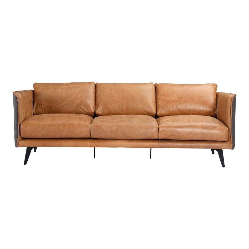 Retro-Charm Mid Century Leather Lounge Chair