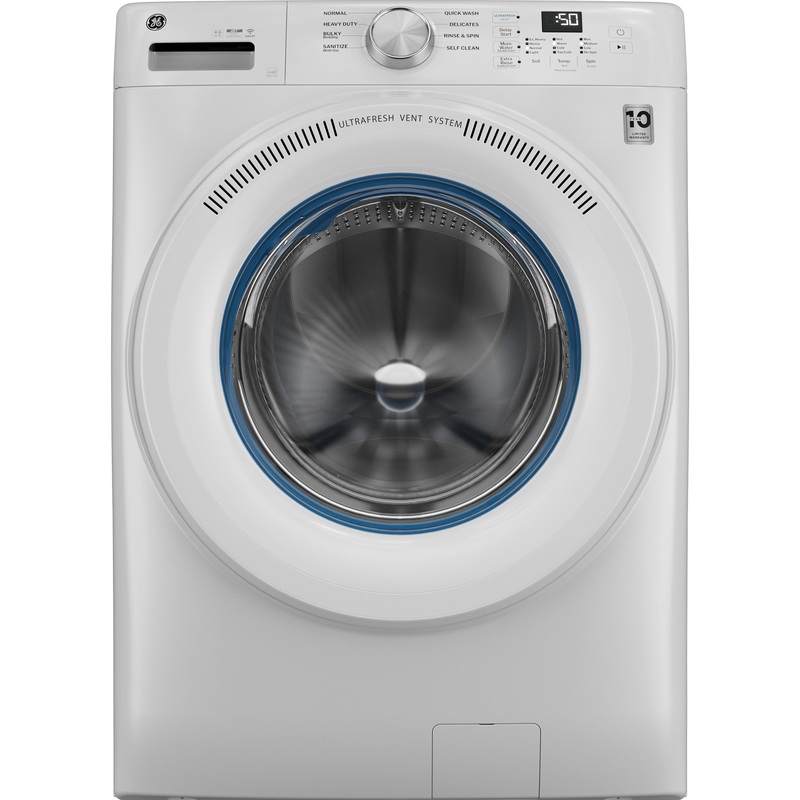 GFW350SSYWW GE ENERGY STAR 4.6 cu. ft. Capacity Smart Front Load Washer with UltraFresh Vent System with OdorBlock