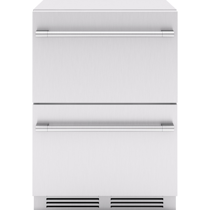 Zephyr PRRD24C2ASOD Presrv Refrigerator Drawers, 24in Compact, Outdoor, SS, 2 Zone