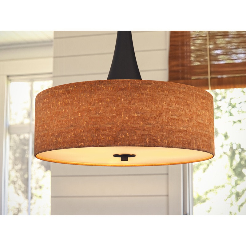 Eliot 3-Light Unique / Statement Drum Pendant Lighting George Oliver Finish: Oil Rubbed Bronze