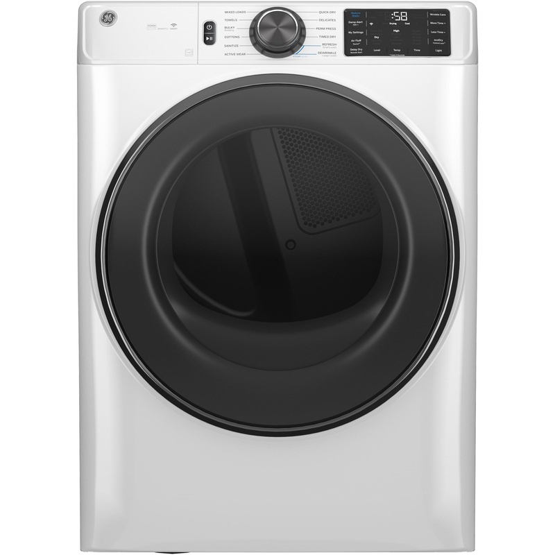 Ge Appliances GFD65GSSVWW Ge 7.8 Cu. Ft. Capacity Smart Front Load Gas Dryer With Steam And Sanitize Cycle
