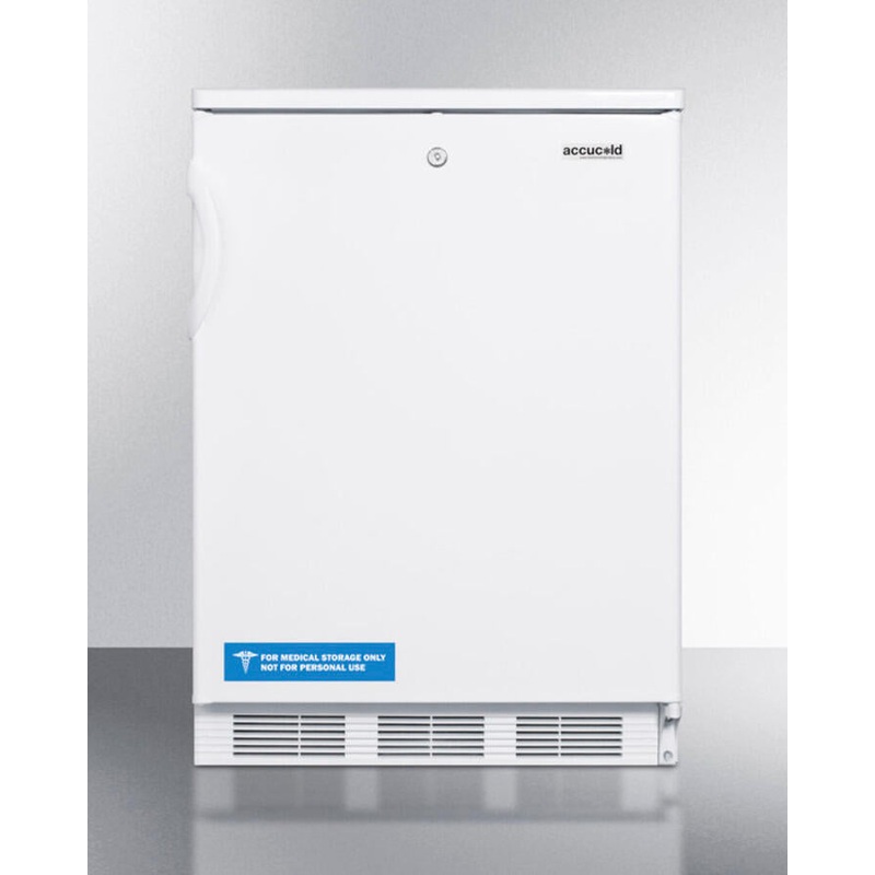 Summit FF6L7 Commercially Listed Freestanding All-Refrigerator For General Purpose Use, With Front Lock, Automatic Defrost Operation And White Exterior