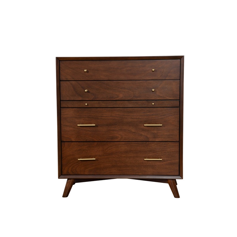 Williams 4 Drawer 38” W Solid Wood Chest AllModern Color (Frame/Drawer): Walnut
