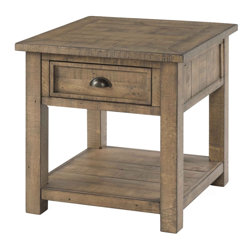 Holliman Solid Wood End Table with Storage