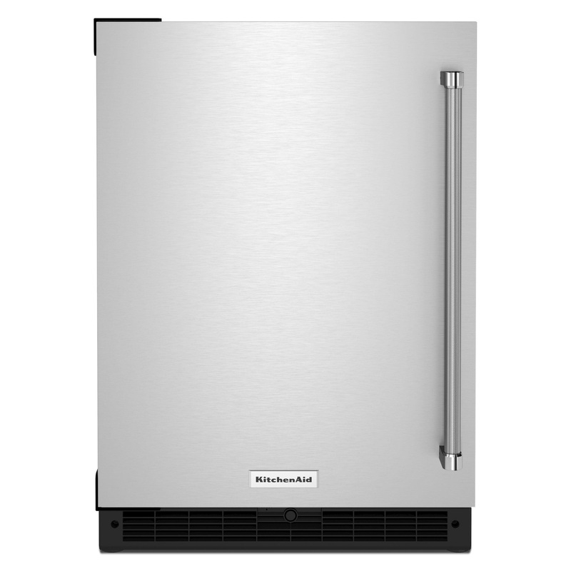 Kitchenaid KURL114KSB 24″ Undercounter Refrigerator With Stainless Steel Door – Black Cabinet/Stainless Doors