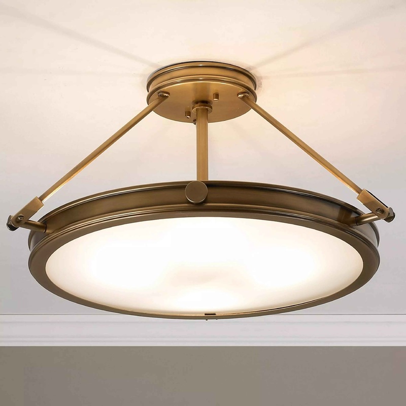 Mid-Century Retro Semi-Flush Ceiling Light