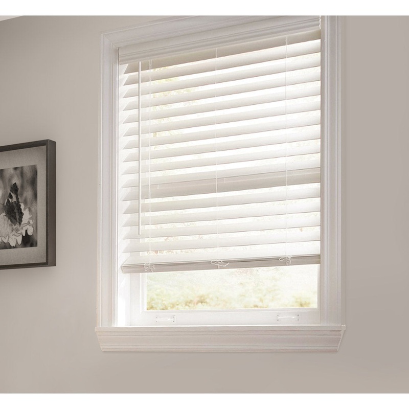 2.5 ” Room Darkening Cordless Faux Wood Blind Symple Stuff Color/Finish: White Length: 64″, Width: 60.5″