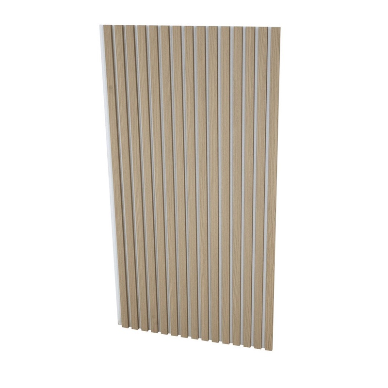 94″ L x 24″ W Acoustic Wood Wall Paneling, Decorative Soundproof Panels for Walls and Ceilings, 3D Slat Wood Wall Panels e-Joy Color: Light Oak