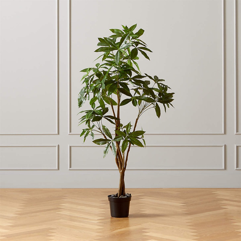 FAUX POTTED MONEY PLANT 5′