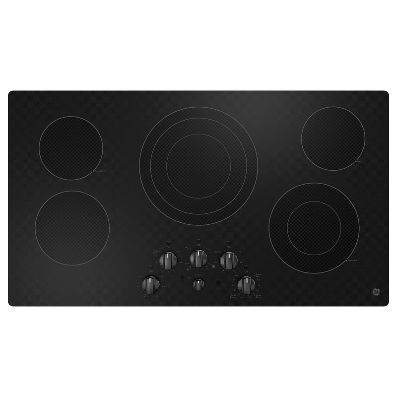 Ge Appliances JEP5036DTBB Ge 36″ Built-In Knob Control Electric Cooktop