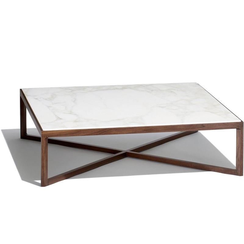 Krusin Square Coffee Table  With Walnut Frame