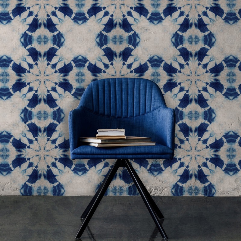 Shibori Flower Wallpaper