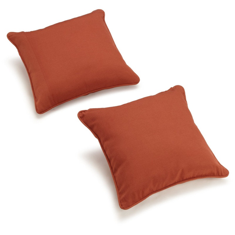 Square Pillow Cover & Insert (Set of 2) Blazing Needles Color: Spice