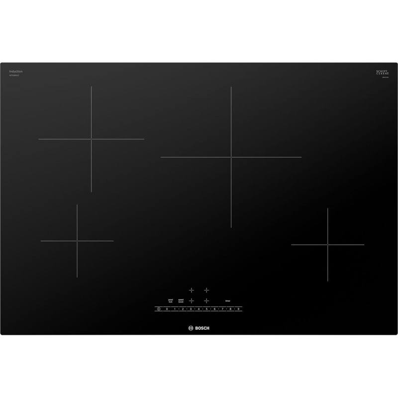 Bosch NIT5060UC 500 Series Induction Cooktop 30” Black, Surface Mount Without Frame Nit5060Uc