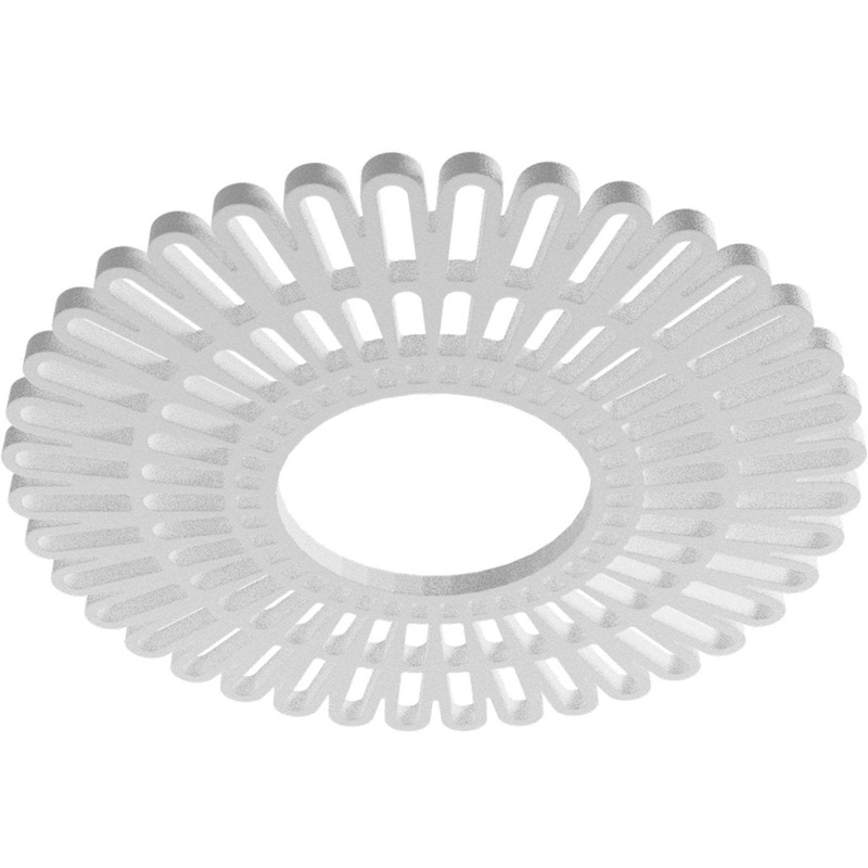 Cornelius Ceiling Medallion Ekena Millwork Color: Unfinished Size: 22″ H x 22″ W x 0.75″ D