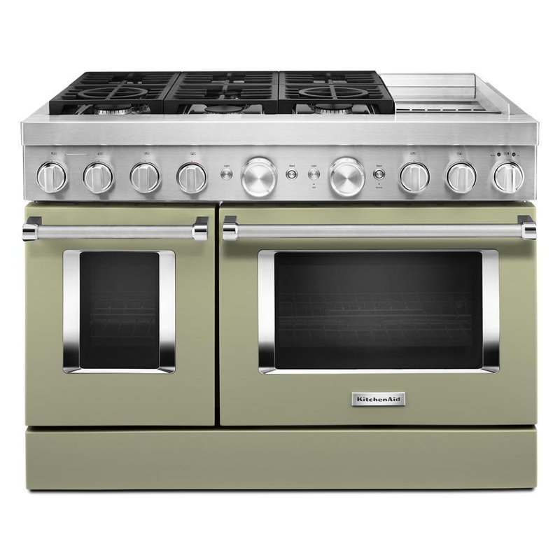 KFDC558JAV KitchenAid 48” Smart Commercial-Style Dual Fuel Range with Griddle