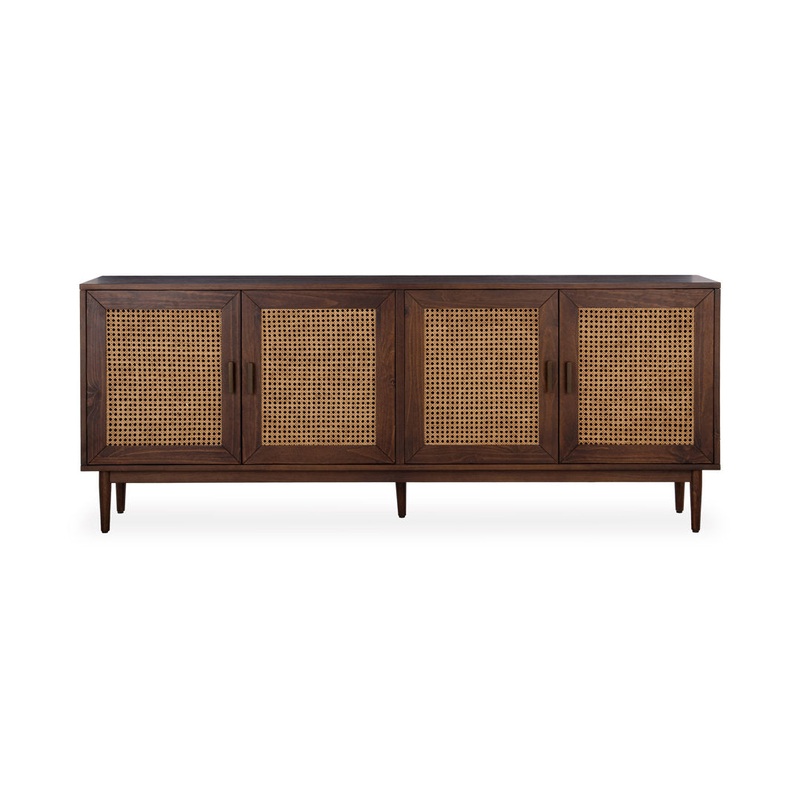 Genie Solid Wood 4 – Door Sideboard Joss & Main Color: Walnut